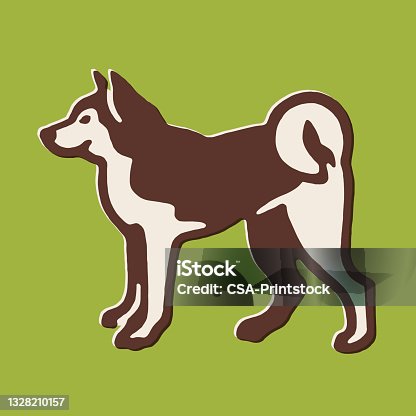 istock Husky Dog Icon 1328210157