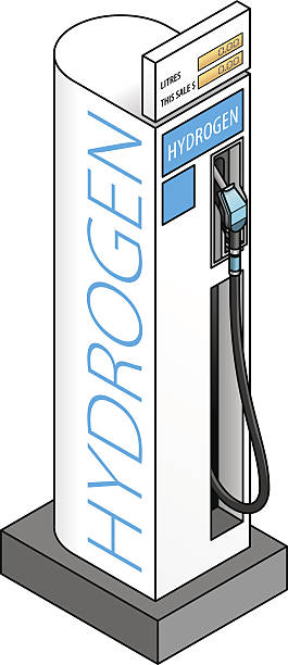 Hydrogen Fuel A hydrogen fuel pump/bowser. fuel bowser stock illustrations