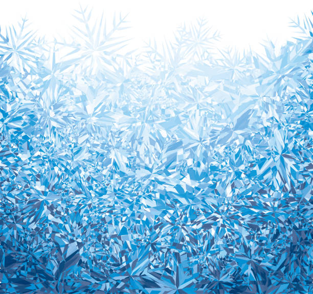 Ice background Blue winter background. ice crystal stock illustrations