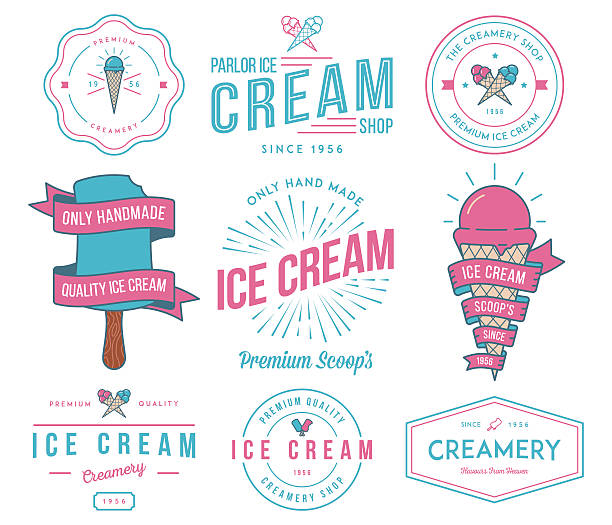 eis zwei farben - ice cream fancy stock-grafiken, -clipart, -cartoons und -symbole