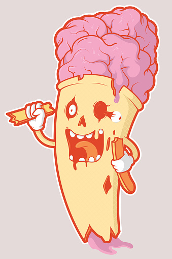 Ice Cream Zombie vector illustration