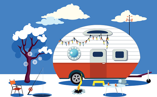 Download Ice Fishing Scene Stock Illustration - Download Image Now ...