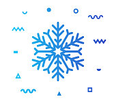 istock Ice Flake Vector Icon Line Illustration 1178942408