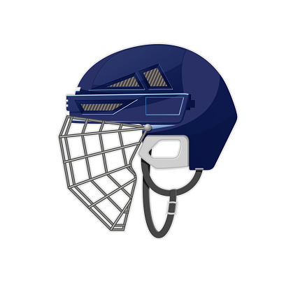 Ice Hockey Helmet - Stock Illustration
