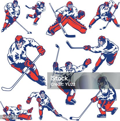 istock Ice Hockey Player Set 523577661