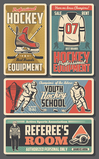 Ice hockey sport school and equipment store