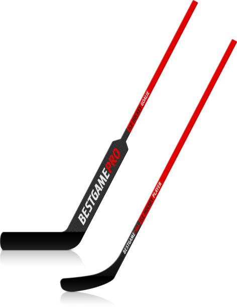 Ice hockey sticks Vector illustration with transparent effect. Eps10. hockey stick stock illustrations