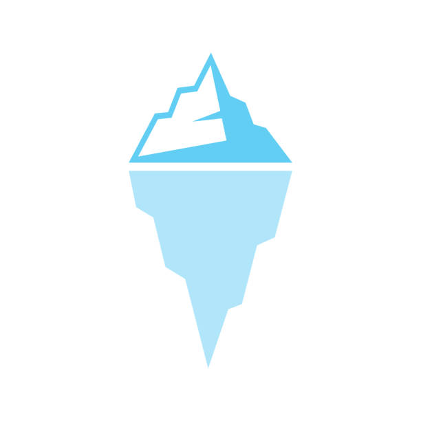 stockillustraties, clipart, cartoons en iconen met ijsberg icoon. vector illustratie. - ijsberg