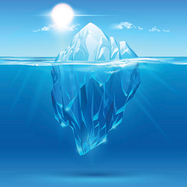 stockillustraties, clipart, cartoons en iconen met iceberg illustration - ijsberg