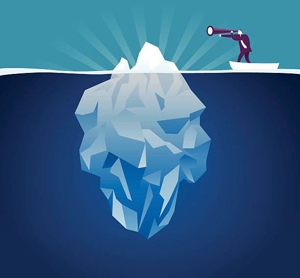stockillustraties, clipart, cartoons en iconen met iceberg - ijsberg