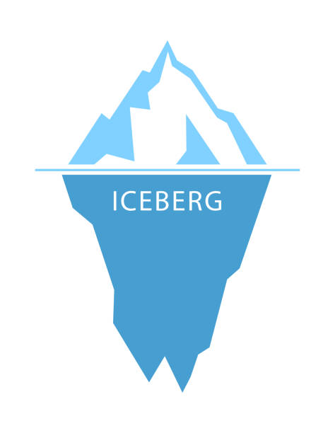 stockillustraties, clipart, cartoons en iconen met het vectorembleem van de ijsberg - ijsberg