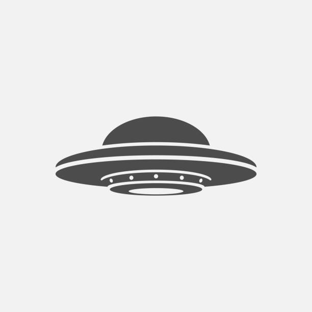 UFO icon isolated on white background. Vector illustration. UFO icon isolated on white background. Vector illustration. Eps 10. ufo stock illustrations