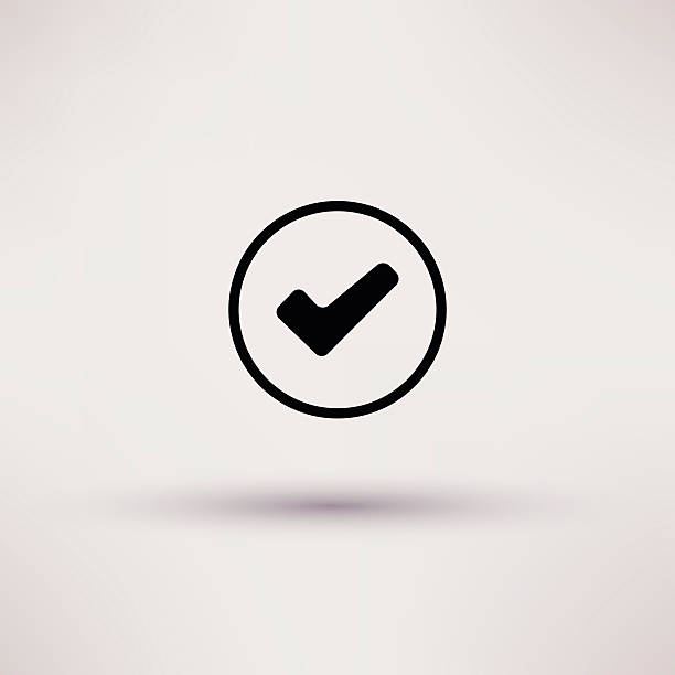 icon of check box isolated vector illustration. - check mark stock illustrations