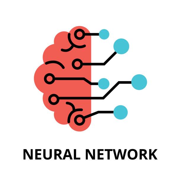 bildbanksillustrationer, clip art samt tecknat material och ikoner med ikonen för framtida teknik - neurala nätverk - editable stroke