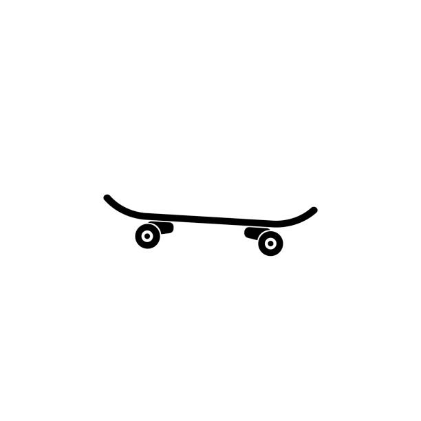 stockillustraties, clipart, cartoons en iconen met pictogram voor skateboard - skateboard