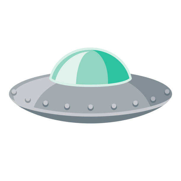 UFO Icon on Transparent Background A flat design icon on a transparent background (can be placed onto any colored background). File is built in the CMYK color space for optimal printing. Color swatches are global so it’s easy to change colors across the document. No transparencies, blends or gradients used. ufo stock illustrations