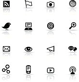 Icon Set, Social network things on white background, made in adobe Illustrator (vector)