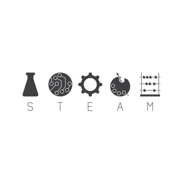steam 아이콘, 벡터 선 일러스트레이션 - stem 주제 stock illustrations