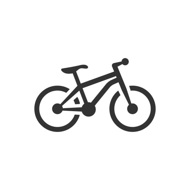 BW Icons - Mountain bike Mountain bike icon in single color. Sport transportation explore distance endurance bicycle mountain bike stock illustrations