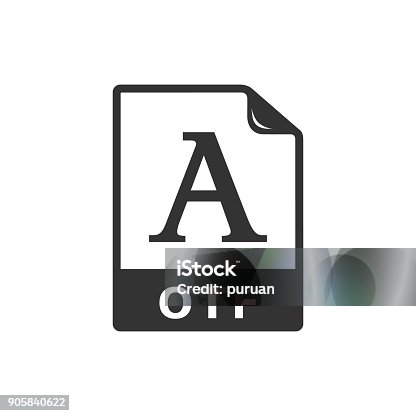 istock BW Icons - Open type file format 905840622