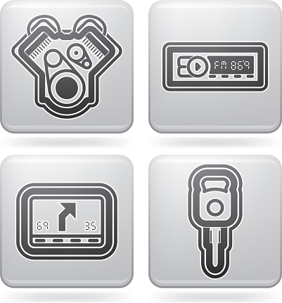 Car parts and accessories, from left to right:  vector