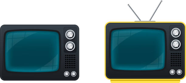 TV Icons vector art illustration