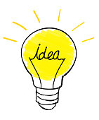 idea light bulb illustration material