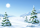 istock Idyllic Sunny Winter Landscape 1074809574