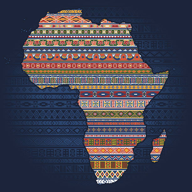 mapa afryki - south africa stock illustrations