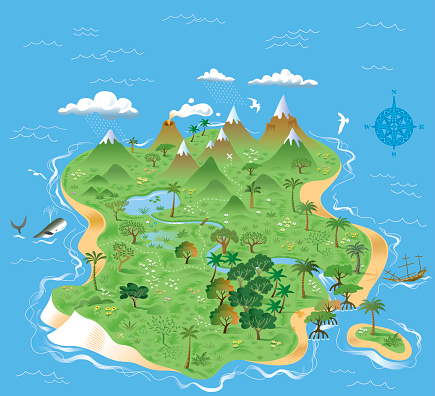 Illustrated treasure island