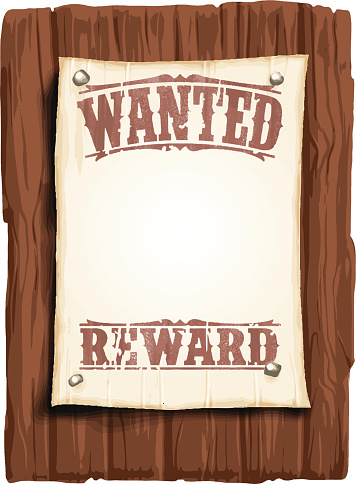 illustrated wanted poster