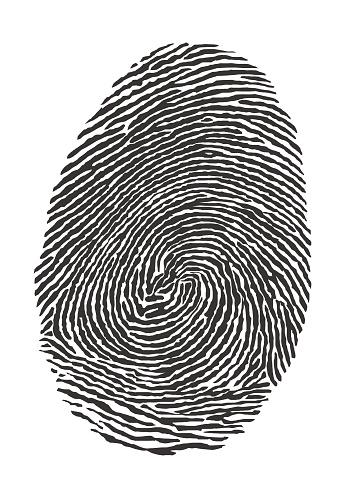 Illustration fingerprint of a thumb