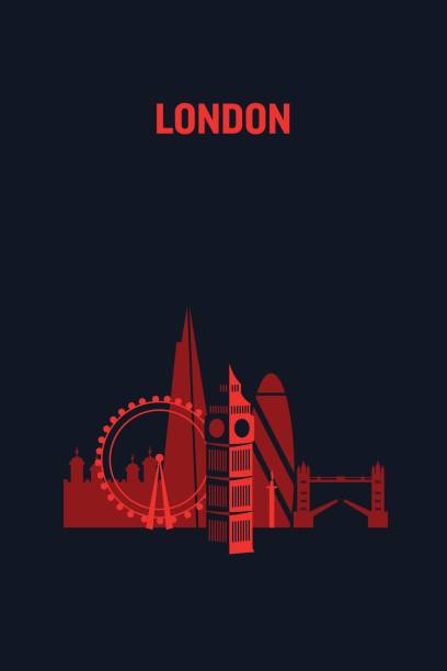 ilustrações de stock, clip art, desenhos animados e ícones de illustration made with icons of most important buildings in london. flat vector design. - prision