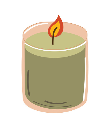 Illustration of a burning candle