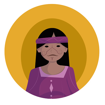 Illustration of a Colombian Indigenous woman