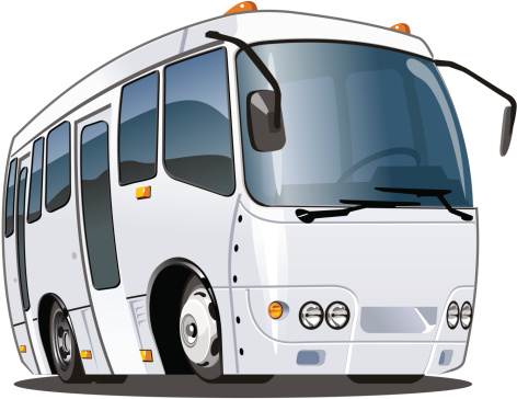 Illustration of a white coach on a white background