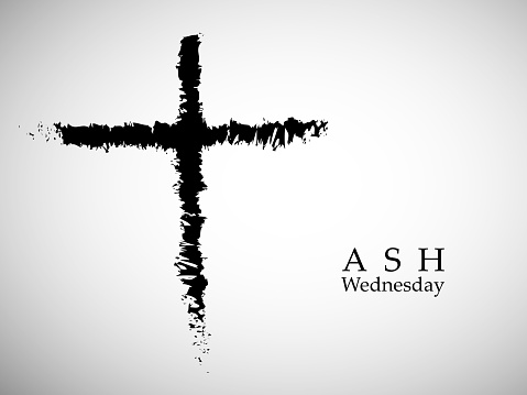 Illustration of Ashes Cross for Ash Wednesday