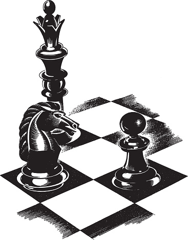 Illustration of chess pawns