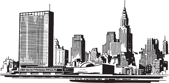 Illustration of city skyline