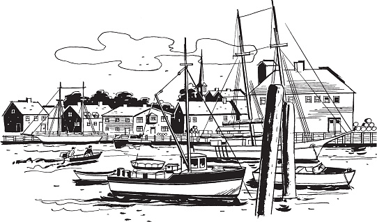 Illustration of harbor