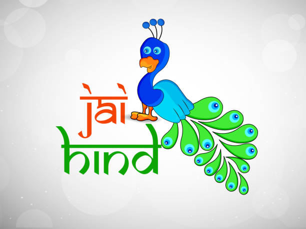 stockillustraties, clipart, cartoons en iconen met illustratie van de onafhankelijkheid van india dag achtergrond - peacock back
