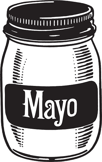 Illustration of jar of mayonnaise