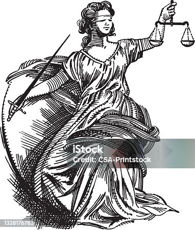 istock Illustration of lady justice 1328176783