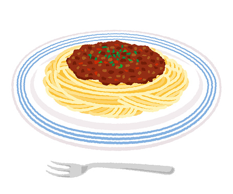 Illustration of meat sauce spaghetti / pasta
