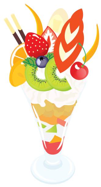 illustrations, cliparts, dessins animés et icônes de illustration du fruit parfait - verrines