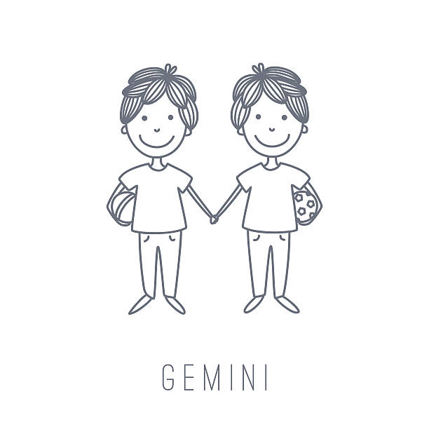 иллюстрация односпальные (gemini - adult twins drawings stock illustrations...
