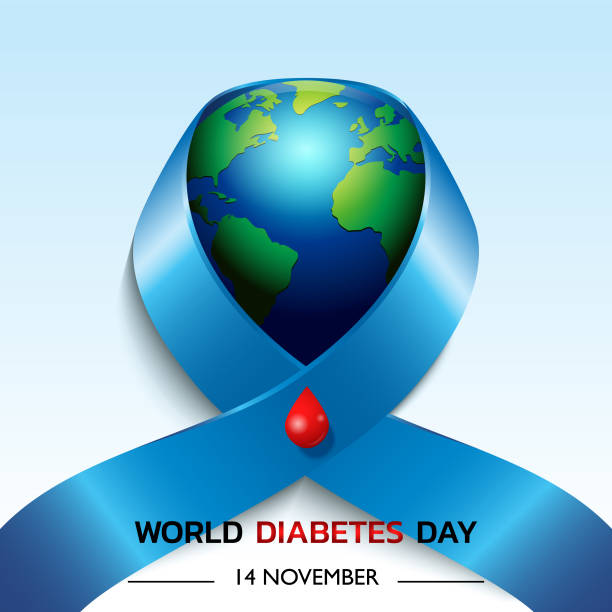 Illustration Of World Diabetes Day. Illustration Of World Diabetes Day. Illustration, 14 November Awareness Month of World Diabetes Day Background. national diabetes month stock illustrations