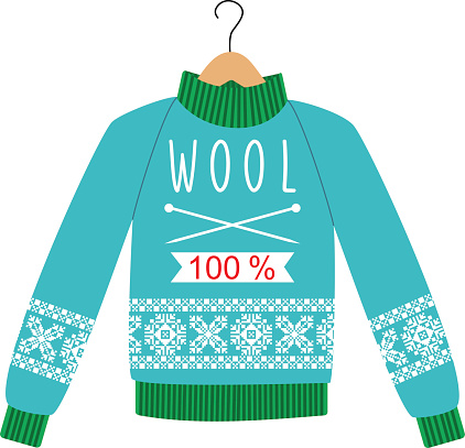 Illustration Sweater  With A Pattern On A Hanger Stock   Illustration Sweater  With A Pattern On A Hanger Stock