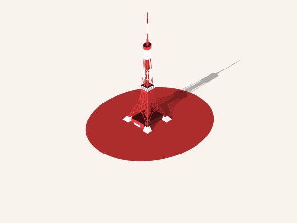東京タワーのイラストベクトルグラフィックデザインコンセプト - 東京タワー点のイラスト素材／クリップアート素材／マンガ素材／アイコン素材
