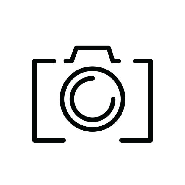 Illustration Vector graphic of photography icon template Illustration Vector graphic of photography icon. Fit for studio, photograph, image etc. dslr camera stock illustrations